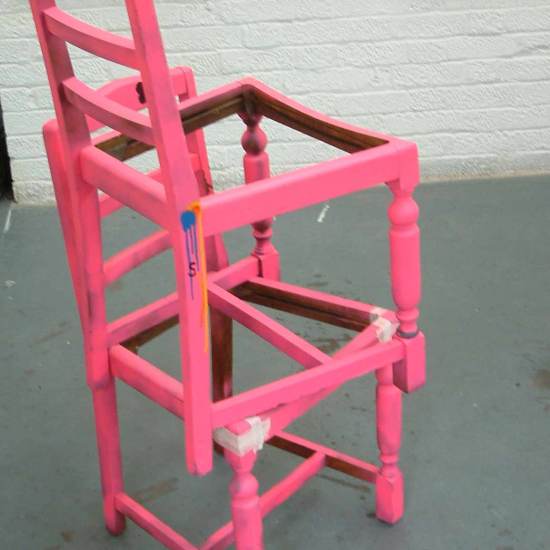 "Found pink chairs - Gallery Piece" Sean Worrall, April 2012 (£500).