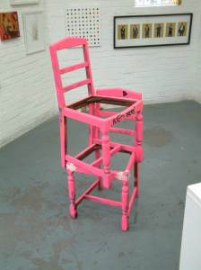 "Found pink chairs - Gallery Piece" Sean Worrall, April 2012