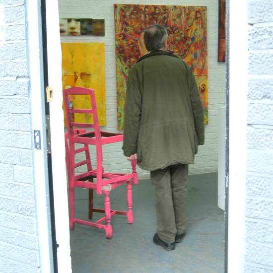 "Found pink chairs - Gallery Piece" Sean Worrall, April 2012