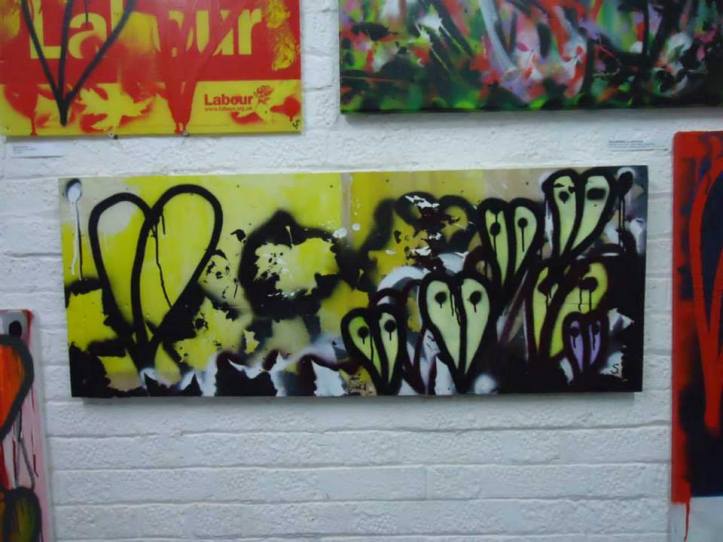 Leaves growing on a found piece of board...