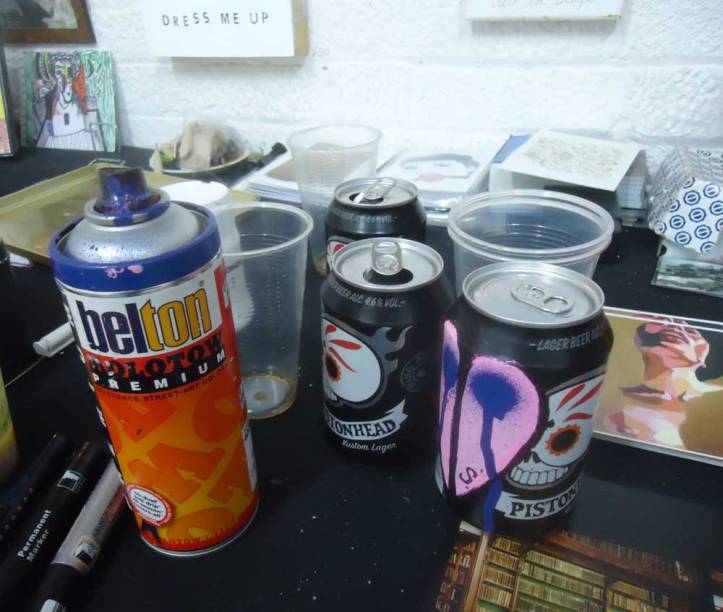 Jan 30th 2014, Last night's painting session at Cultivate was fueled by Pistonhead...