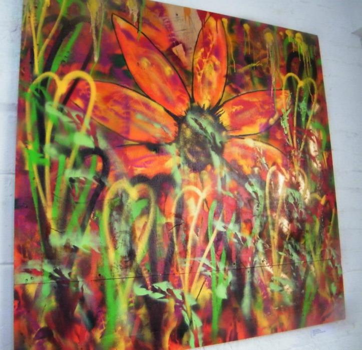 A piece of a piece of wooden packaging case (about one metre square)