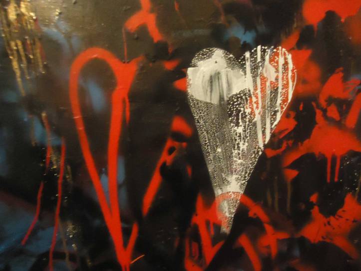 detail of the layers being painted at midnight on new years eve... 