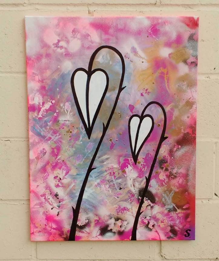 Sometimes They Have Thorns Part 16 - (60cm x 80cm, acrylic on recycled canvas)