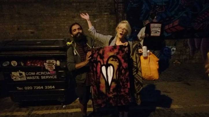 An #ArtDrop taken, a piece outside Displacement