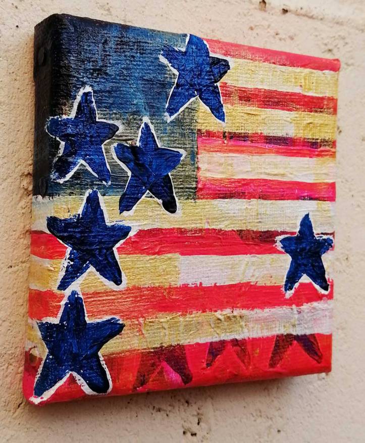 "Ten:103 (Never)" - 22nd October 2020 - Acrylic on canvas, 10cm x 10cm x 1cm