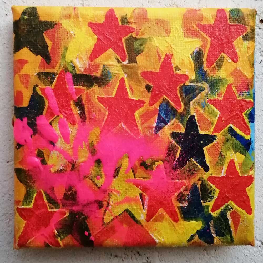 "Ten:107 (Changed)"- 26th October 2020 - Acrylic on canvas 10x10x1cm