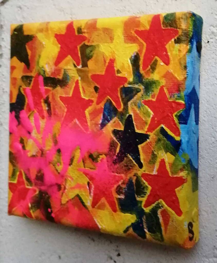 "Ten:107 (Changed)"- 26th October 2020 - Acrylic on canvas 10x10x1cm