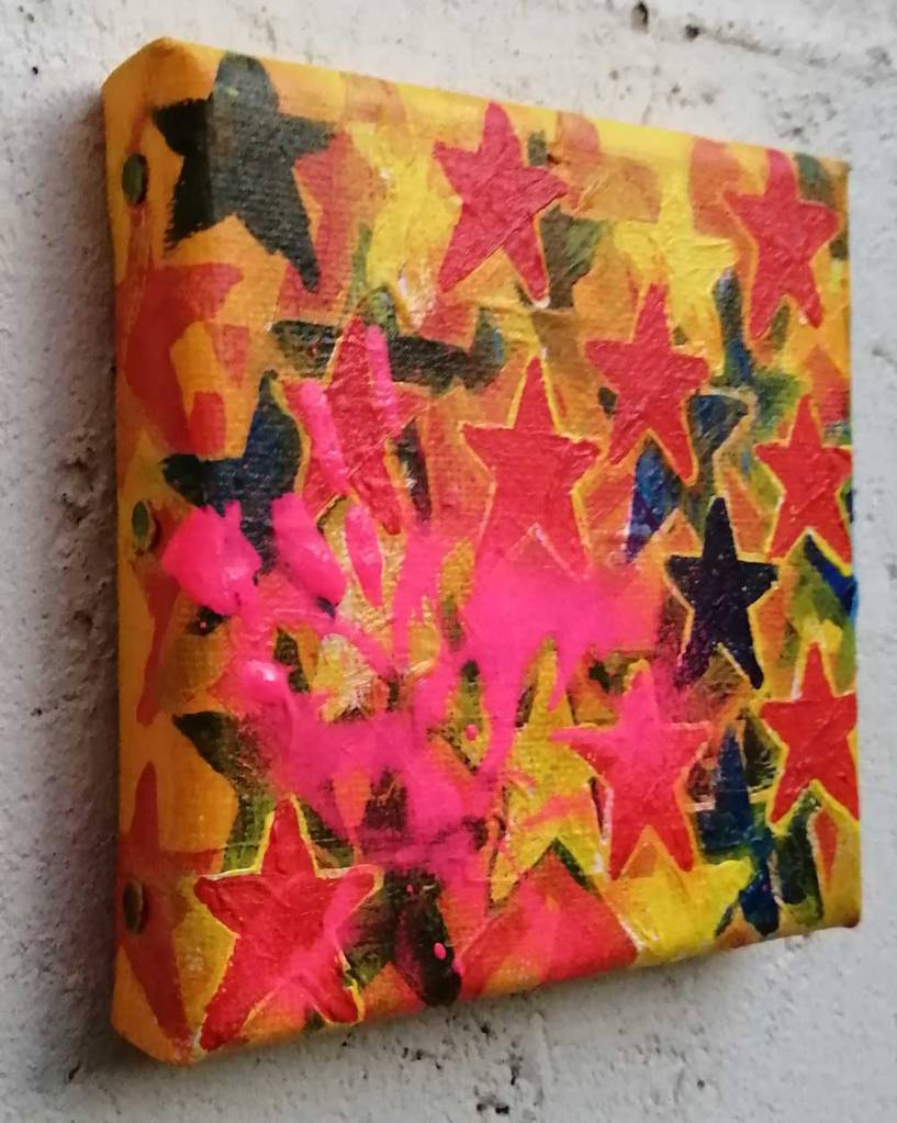 "Ten:107 (Changed)"- 26th October 2020 - Acrylic on canvas 10x10x1cm