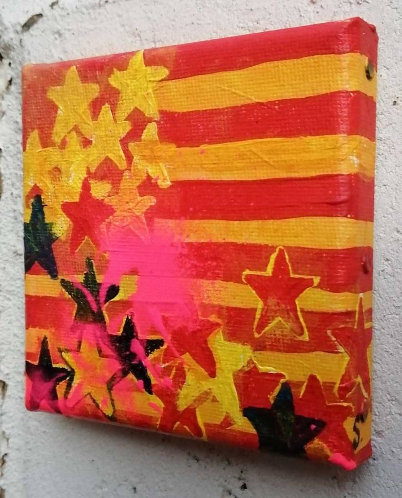 "Ten:108 (No Longer)" - 27th October 2020 - Acrylic on canvas, 10cm x 10cm x 1cm