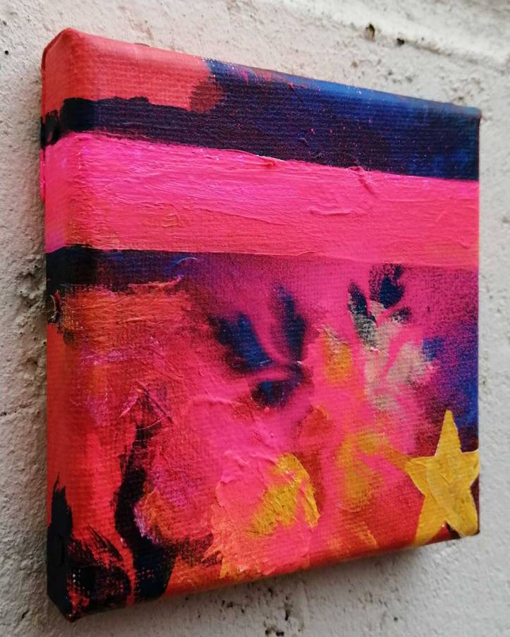 "Ten:113 (Ways Part)" - 1st November 2020 - Acrylic, gloss varnish on canvas 10x10x1cm