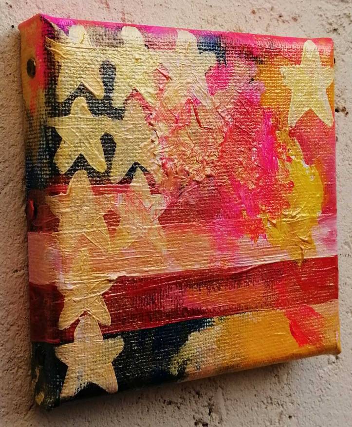 "Ten:116 (Scheme)" - 4th November 2020 - Acrylic on canvas,, 10cm x 10cm x 1cm