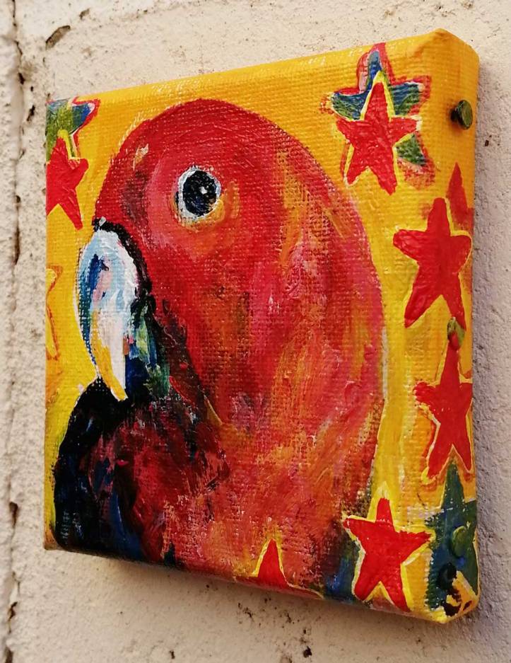 "Ten:119 (You Look)" - 7th November 2020 - Acrylic on canvas, 10x10x1cm