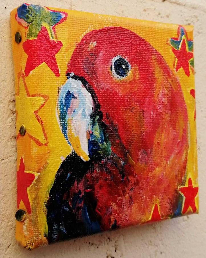 "Ten:119 (You Look)" - 7th November 2020 - Acrylic on canvas, 10x10x1cm