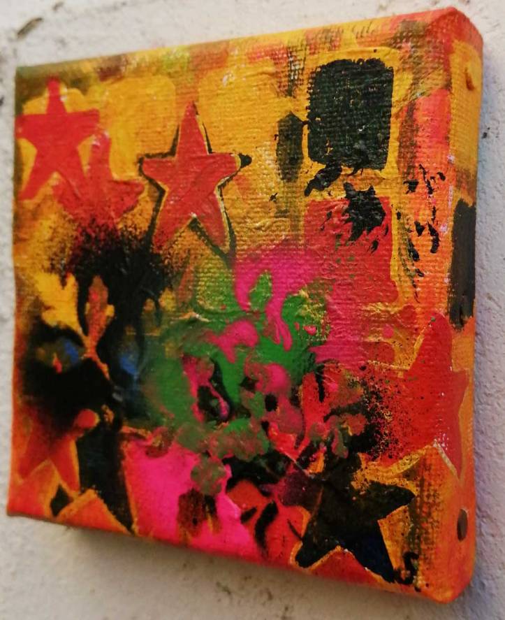 "Ten:120 (Walked)" - 8th November 2020 - Acrylic on canvas, 10x10x1cm