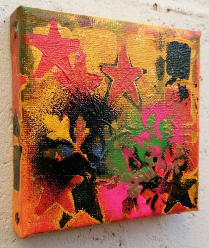 "Ten:120 (Walked)" - 8th November 2020 - Acrylic on canvas, 10x10x1cm