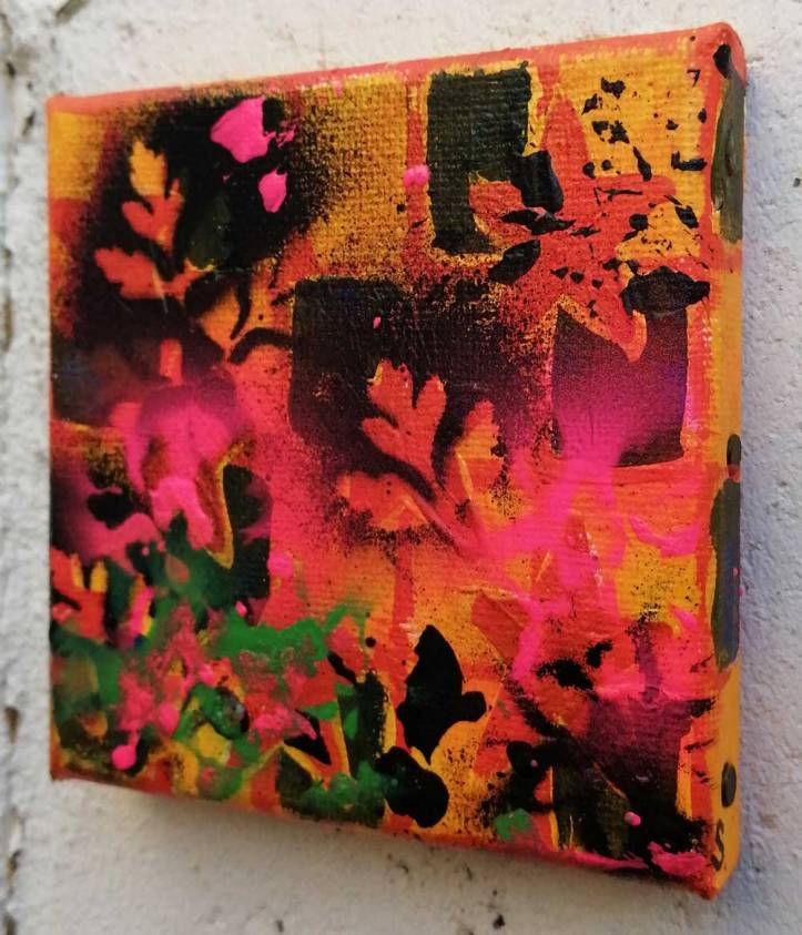 "Ten:121 (Once)" - 9th November 2020 - Acrylic on canvas, 10x10x1cm