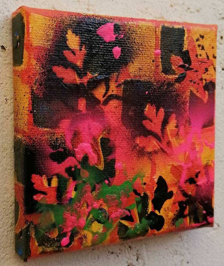 "Ten:121 (Once)" - 9th November 2020 - Acrylic on canvas, 10x10x1cm